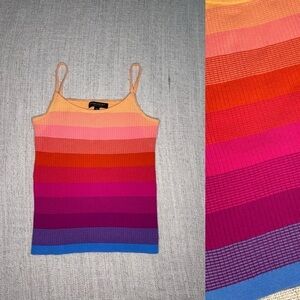 Banana Republic top rainbow pride spaghetti straps stretchy tank top shirt​